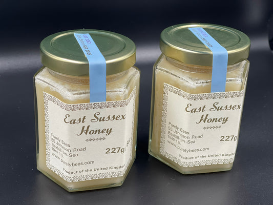 Classic Raw Honey, 2 jars (2x227g/8oz) - Set (crystallised) honey